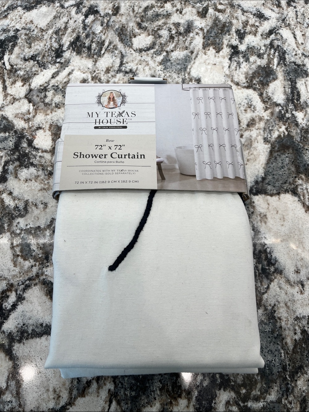 NEW My Texas House Bow Shower Curtain - 72" x 72"